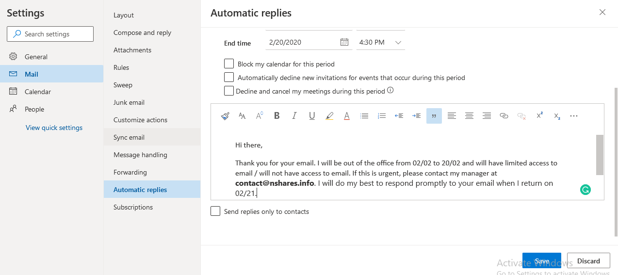 set-auto-reply-message-in-outlook-2010-youtube