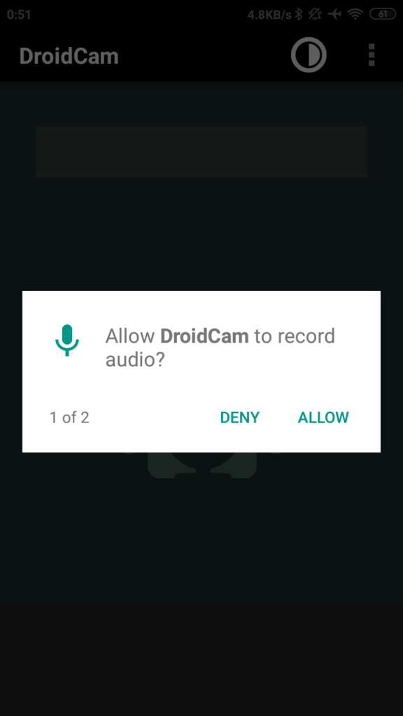 DroidCam, use your mobile camera and mic as a webcam and microphone.