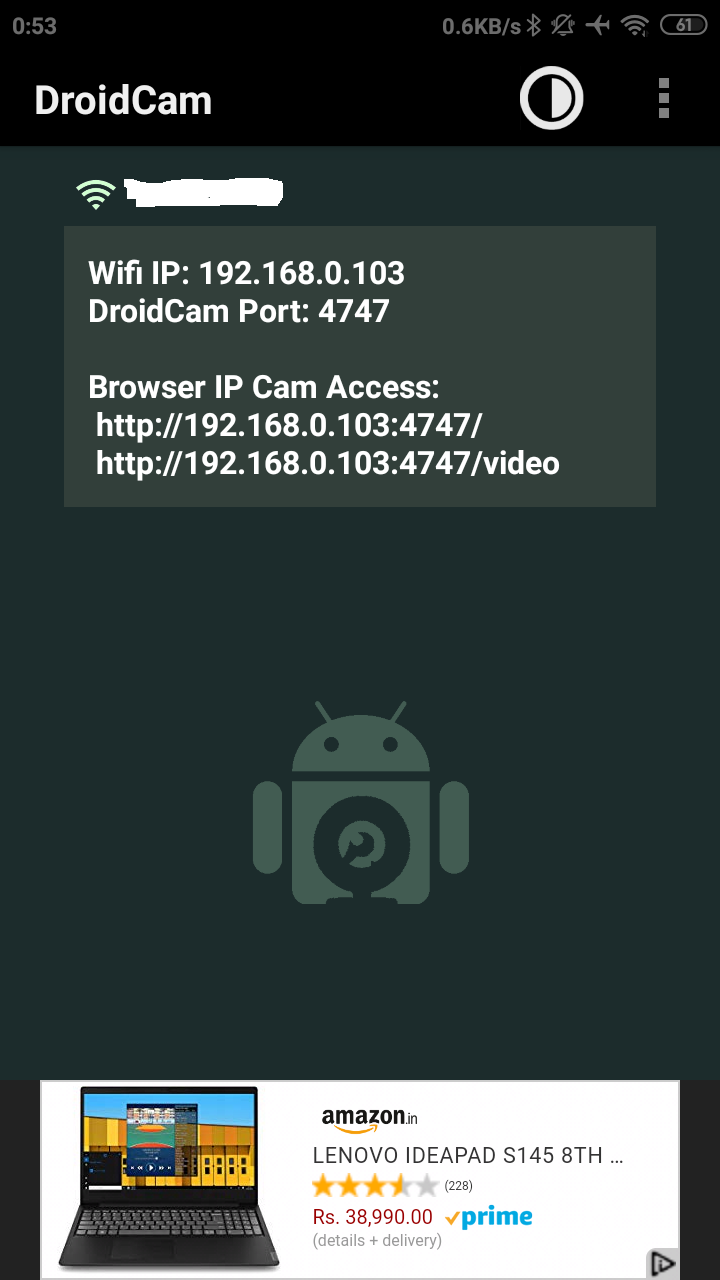 Droidcam Android Application