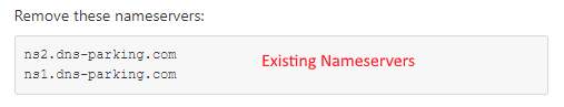 Remove Existing Nameservers