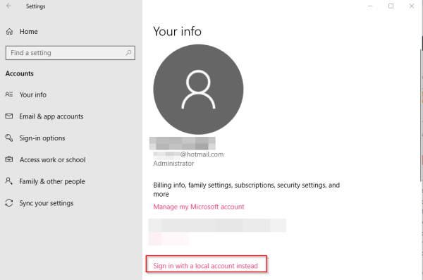 2 Easy Steps To Remove Microsoft Account From Windows 10