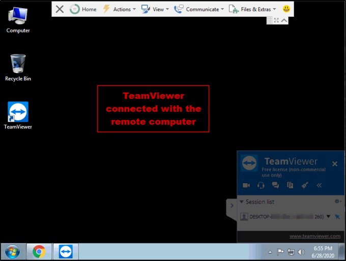teamviewer remote control without password