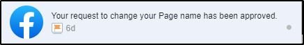Facebook Business Page Name Change Done