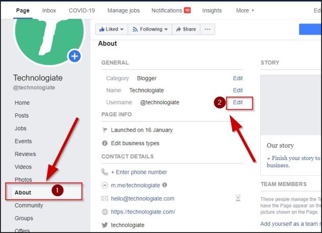 4 Easy Steps to Change Username of a Facebook page?