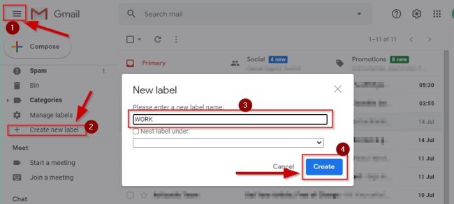 How To Create Folder In Gmail