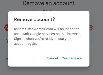 Remove Gmail Account From Google Chrome Browser