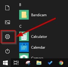 Settings Button On Start Menu