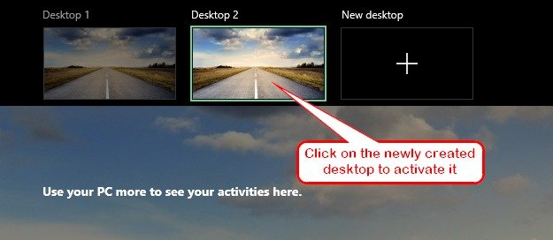 Windows 10 Go To New Desktop