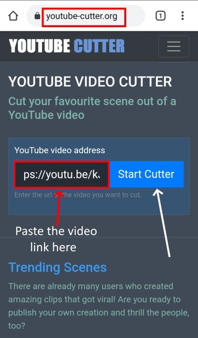 Youtube-Cutter Ringtone Start Cutting