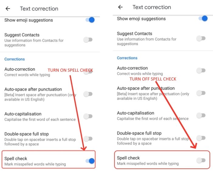 How To Turn On Spell Check On Or Off Android Phone