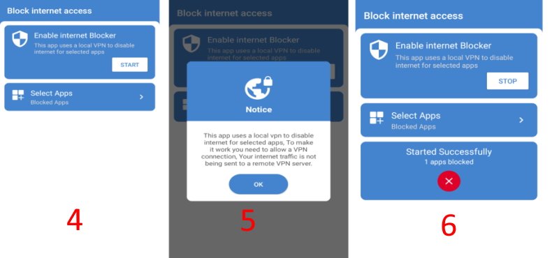 Block Internet Access For A Program On Android