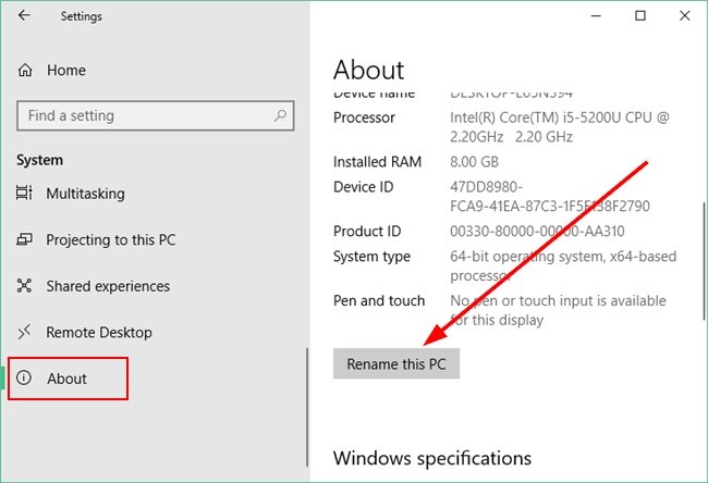 How To Change Computer Name