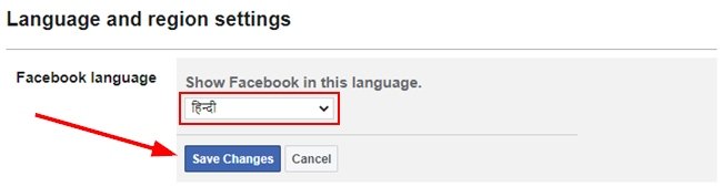 How To Change Language On Facebook