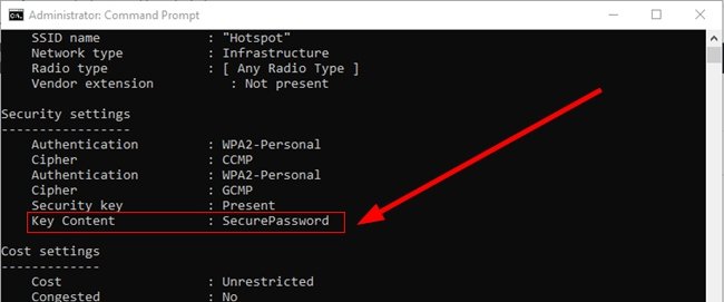 Wi-Fi Password On Command Prompt