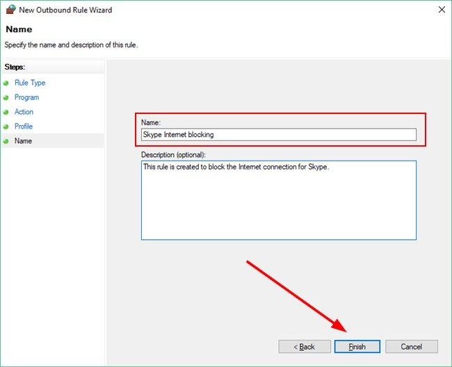 Windows Firewall Outbound Rule Naming