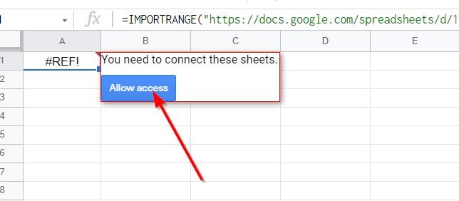 Allow Connection Between Two Google Sheets