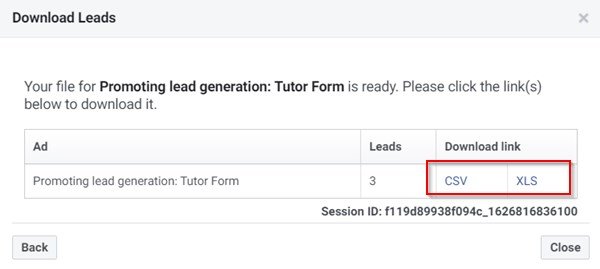 Download Leads From Facebook Ads Manager In Csv Or Xls Format